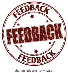 Grunge rubber stamp with the text feedback written inside, vector illustration 