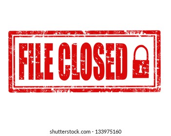 Grunge rubber stamp with text file closed inside,vector illustration