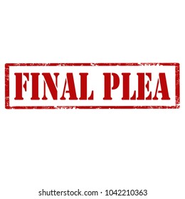 Grunge rubber stamp with text Final Plea,vector illustration