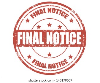 Grunge rubber stamp with text final notice inside,vector illustration