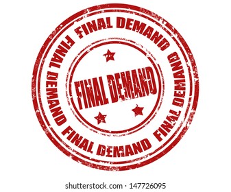 Grunge rubber stamp with text Final demand,vector illustration