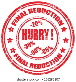 Grunge rubber stamp with text Final Reduction,vector illustration