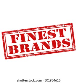 Grunge rubber stamp with text Finest Brands,vector illustration
