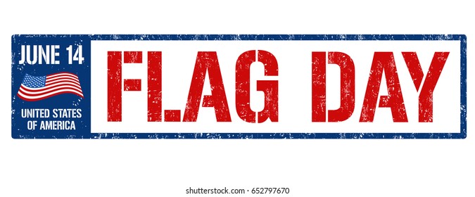 Grunge rubber stamp with the text Flag day written inside, vector illustration