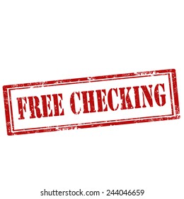Grunge rubber stamp with text Free Checking,vector illustration