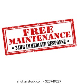 Grunge rubber stamp with text Free Maintenance,vector illustration