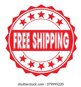 grunge rubber stamp with text "free shipping" on white, vector illustration