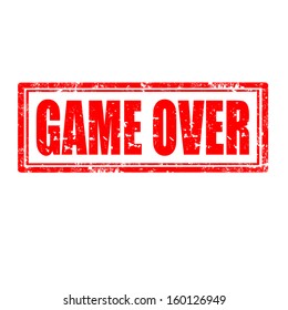 Grunge rubber stamp with text Game Over,vector illustration