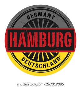 Grunge rubber stamp with the text Germany, Hamburg, vector illustration