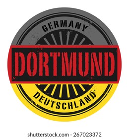 Grunge rubber stamp with the text Germany, Dortmund, vector illustration