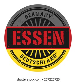 Grunge rubber stamp with the text Germany, Essen, vector illustration