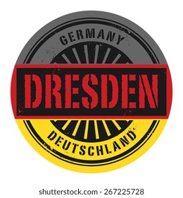 Grunge rubber stamp with the text Germany, Dresden, vector illustration