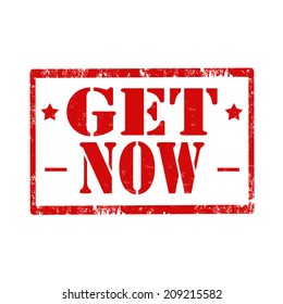 Grunge rubber stamp with text Get Now,vector illustration