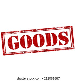 Grunge rubber stamp with text Goods,vector illustration