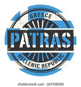 Grunge rubber stamp with the text Greece, Patras, vector illustration