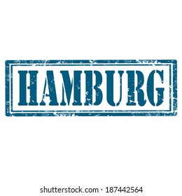 Grunge rubber stamp with text Hamburg,vector illustration