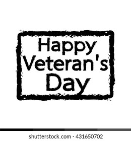 Grunge rubber stamp text happy Veteran Day Illustration design