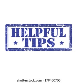 Grunge rubber stamp with text Helpful Tips,vector illustration