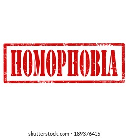 Grunge rubber stamp with text Homophobia,vector illustration