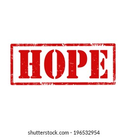 Grunge rubber stamp with text Hope,vector illustration