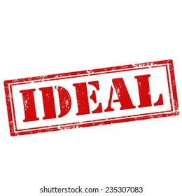 Grunge rubber stamp with text Ideal,vector illustration