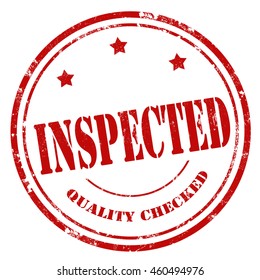 Grunge rubber stamp with text Inspected-Quality Checked,vector illustration