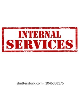 Grunge rubber stamp with text Internal Services,vector illustration