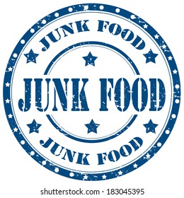 Grunge rubber stamp with text Junk Food,vector illustration