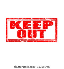 Grunge rubber stamp with text Keep Out,vector illustration