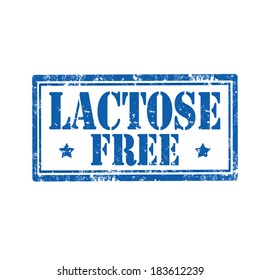 Grunge rubber stamp with text Lactose Free,vector illustration