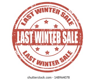 Grunge rubber stamp with text Last Winter Sale,vector illustration