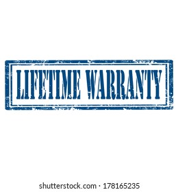 Grunge rubber stamp with text Lifetime Warranty,vector illustration
