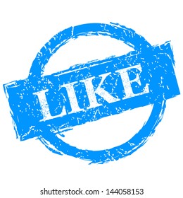 Grunge rubber stamp with the text like