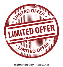 Grunge rubber stamp with the text Limited Offer written inside the stamp, vector illustration