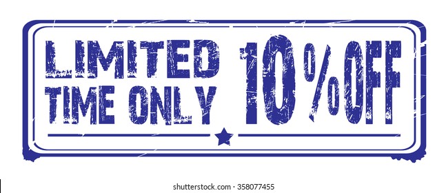 Grunge rubber stamp with text "limited time only" inside,vector illustration