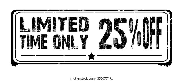 Grunge rubber stamp with text "limited time only" inside,vector illustration