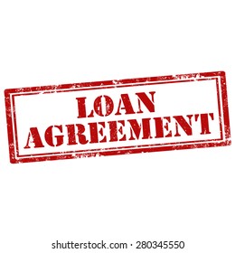 Grunge rubber stamp with text Loan Agreement,vector illustration