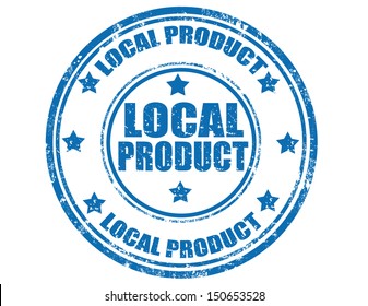 Grunge rubber stamp with text Local product,vector illustration