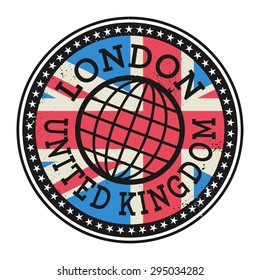 Grunge rubber stamp with the text London, United Kingdom, vector illustration