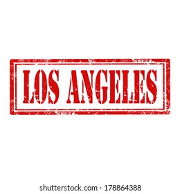 Grunge rubber stamp with text Los Angeles,vector illustration