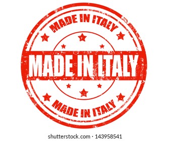Grunge rubber stamp with text Made in Italy inside,vector illustration