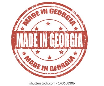 Grunge rubber stamp with text Made in Georgia,vector illustration