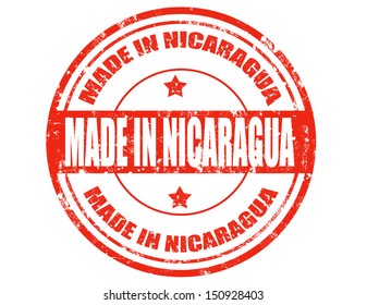 Grunge rubber stamp with text Made in Nicaragua,vector illustration