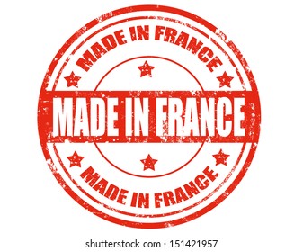 Grunge rubber stamp with text Made in France,vector illustration