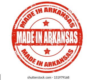 Grunge rubber stamp with text Made in Arkansas,vector illustration