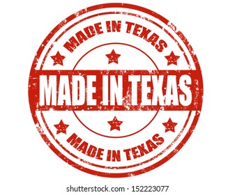 Grunge rubber stamp with text Made in Texas,vector illustration