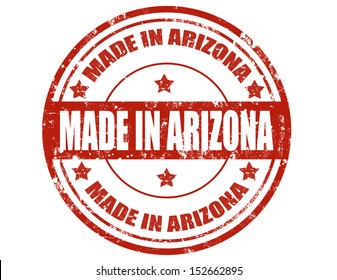 Grunge rubber stamp with text Made in Arizona,vector illustration