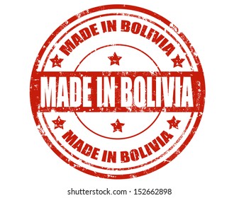 Grunge rubber stamp with text Made in Bolivia,vector illustration