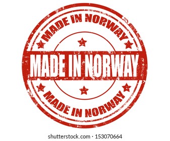 Grunge rubber stamp with text Made in Norway,vector illustration