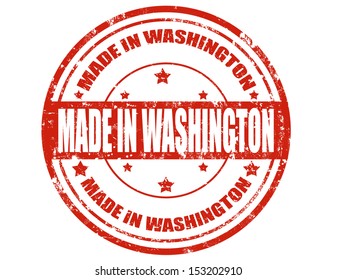 Grunge rubber stamp with text Made in Washington,vector illustration
